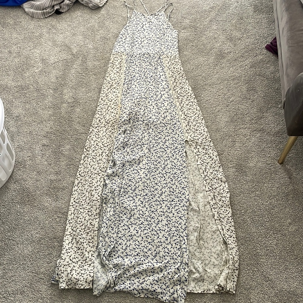 Long Floral Dress, Size M